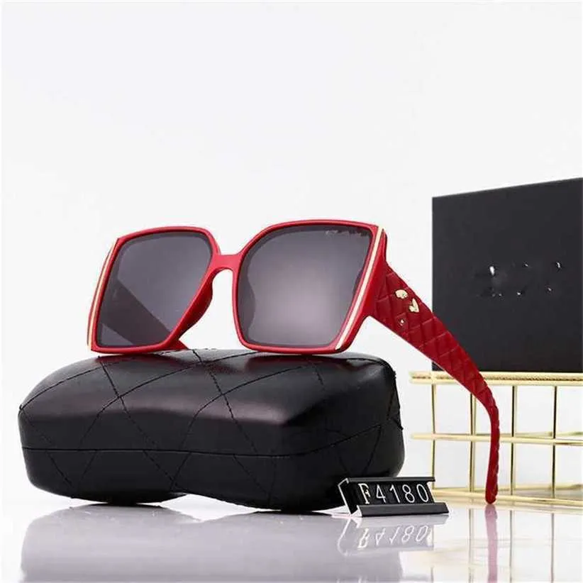 22% de réduction Vente en gros de lunettes de soleil à monture blanche pour femme Xia Haibin, nouvelle mode, lunettes de soleil, écran anti-ultraviolet, modèle rouge semble mince