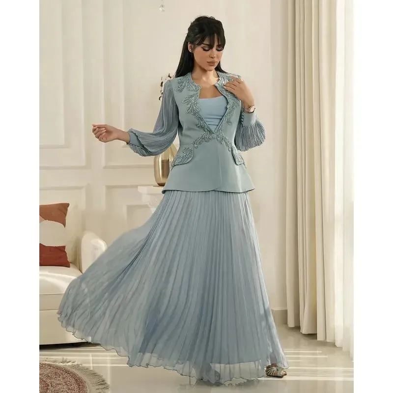 A-Line Mother of the Bride Dress with Long Sleeve Jacket, Floor-Length  Satin Chiffon, Lace Appliques and Pleats, V-Neck, Built-in Bra, Zipper Back  from Dhgate Mothers Dresses - price 149.55
