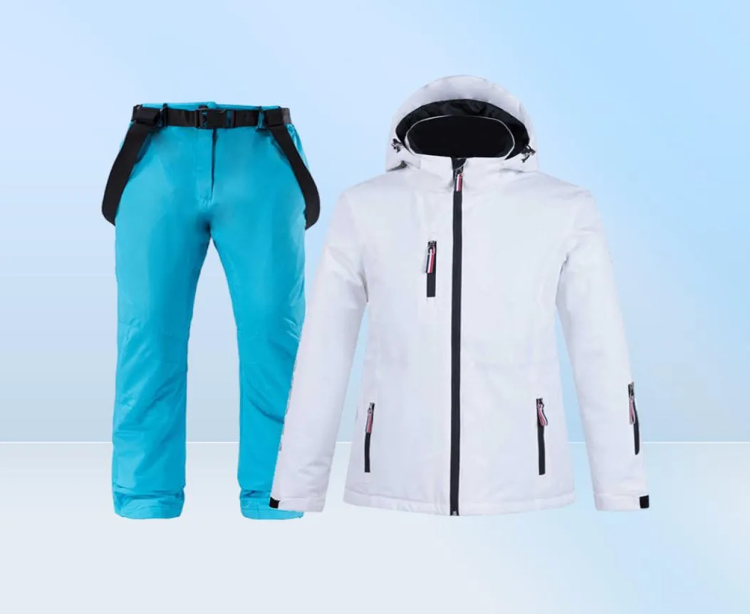 Combinaisons de ski Nouveau 35 degrés femmes combinaison de Ski veste de snowboard hiver coupe-vent imperméable vêtements de neige veste de Ski thermique et sangle 6447115