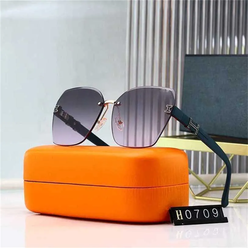 15% de descuento al por mayor de lentes de nailon sin montura para mujer, gafas de moda pony con personalidad, gafas de sol redondas con montura grande