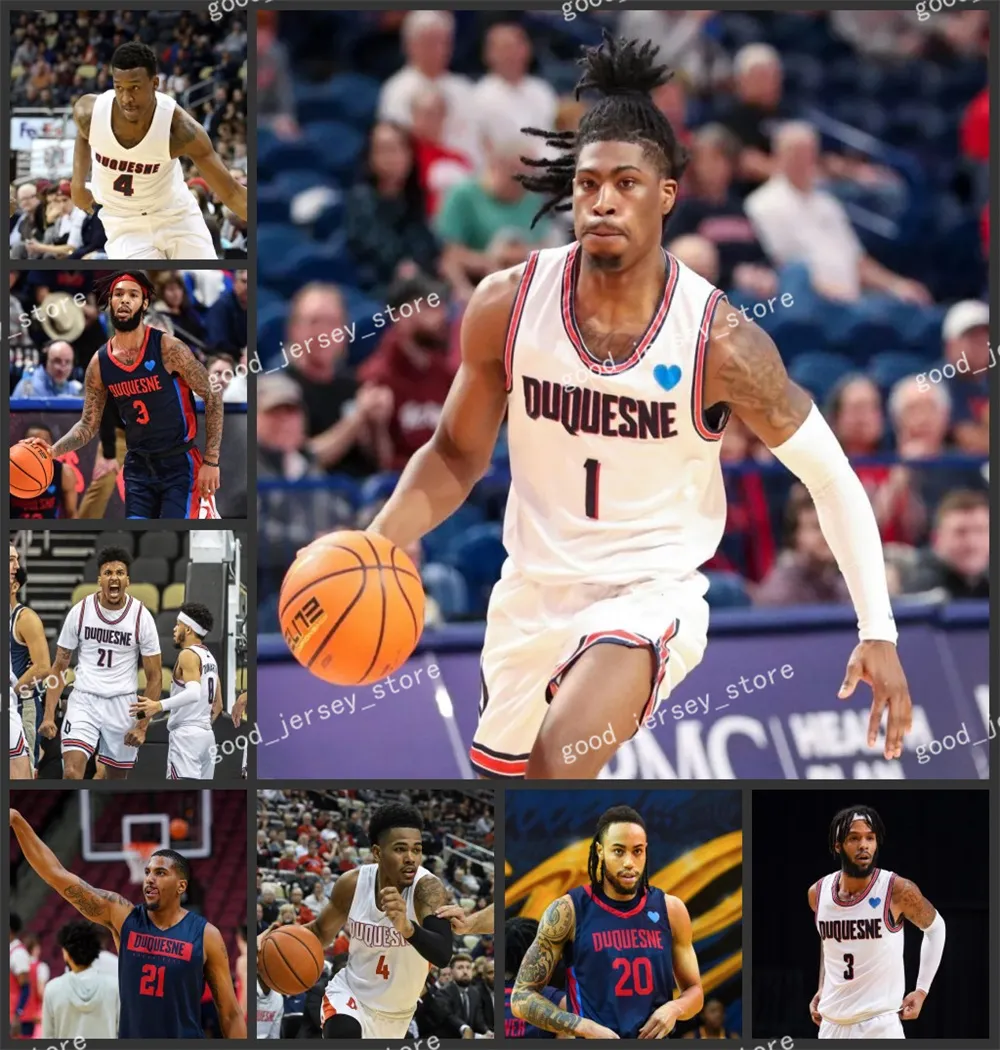 NCAA Duquesne Dukes Basketball Custom Jersey College Weathers James