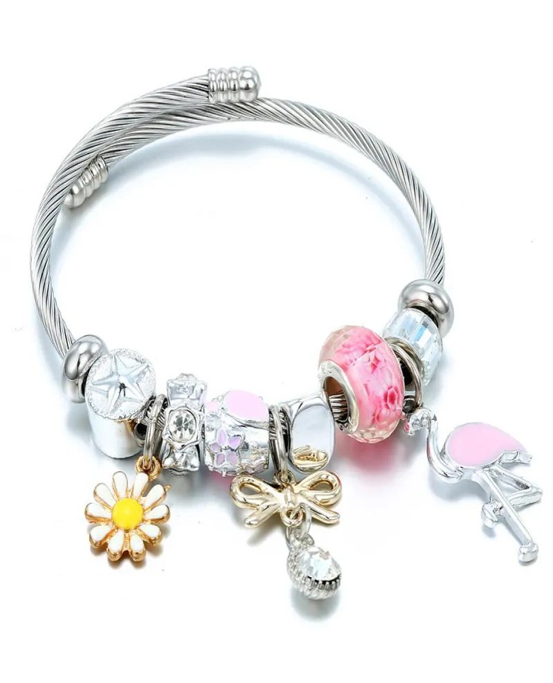 Sprzedaż brzoskwini Flower Love Bransoletka Moda Mała Daisy wisior Pendant Designer Women Bracelets Biżuter Prezent3509325