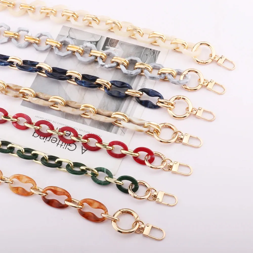 Acrylic Bag Chain Bag Strap Removable Bag Accessories Colourful Women's Resin Chain chain of bags Purse Chain Fishbone chain 240106