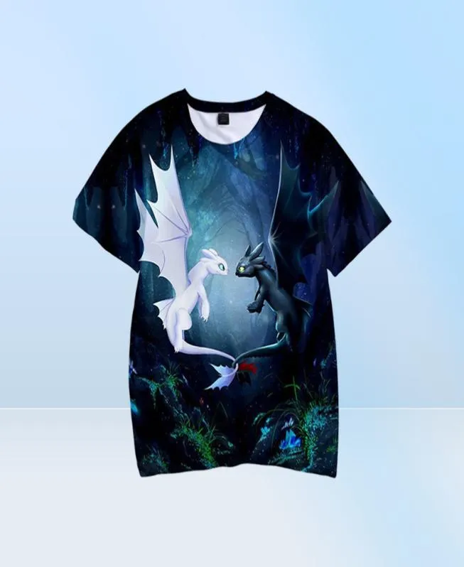 Hur man tränar dina Dragon T -skjortor för pojkar Girls Summer 3D Cartoon Print Polyester Short Sleeve Breattable Tshirt Tops 8 10 12y T25964518