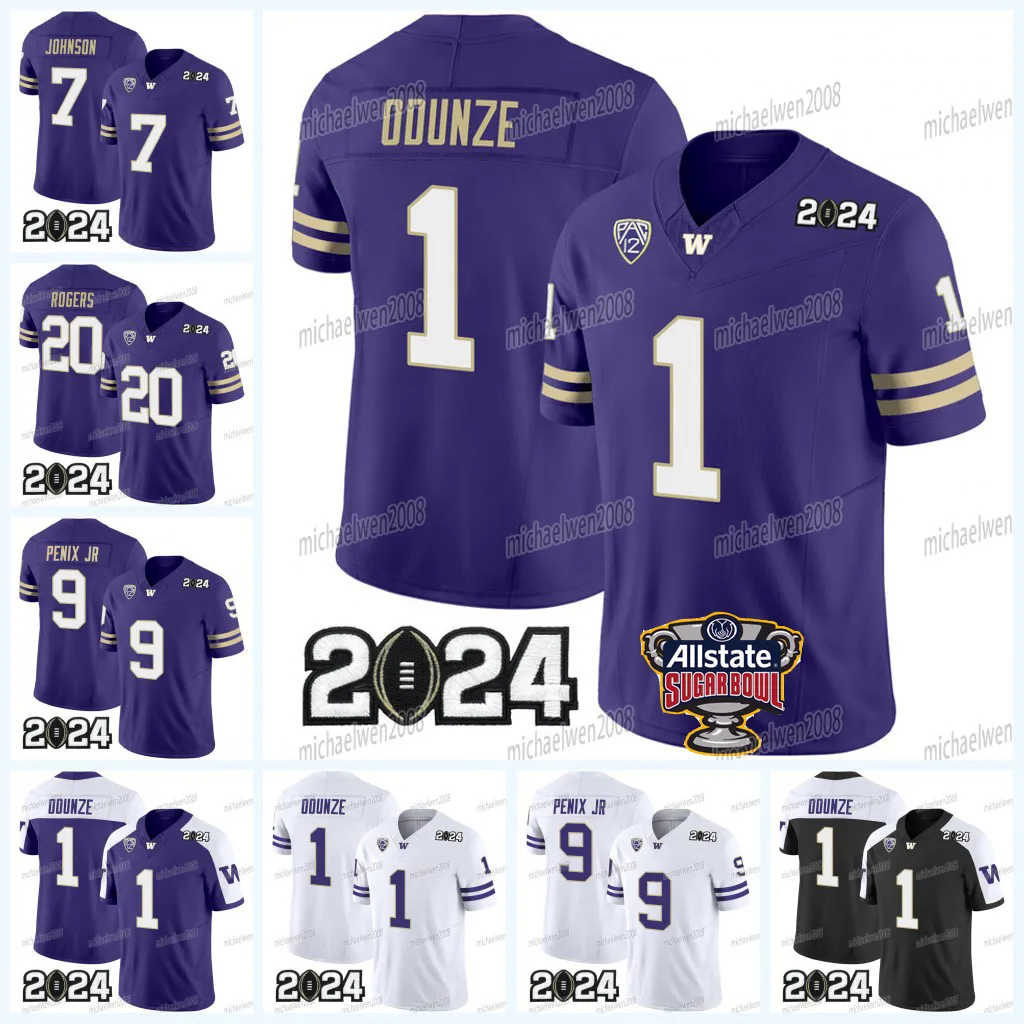 Washington Huskies 2024 College Football Playoff Rome Odunze Dillon Johnson Bralen Trice Michael Pelix Jr. Jalen McMillan Troy Fautanu William Haskell