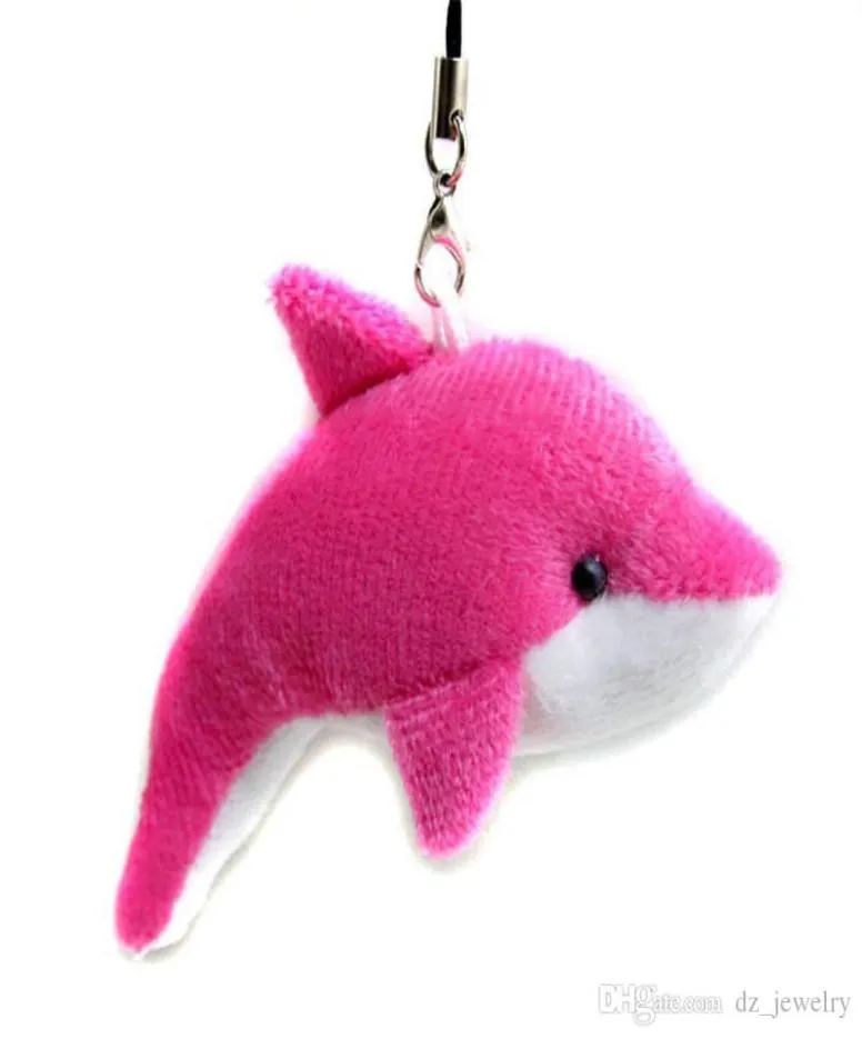 Lovely Mixed Color Mini Cute Dolphin Charms Kids Plush Toys Home Party Pendant Gift Decorations 5591791