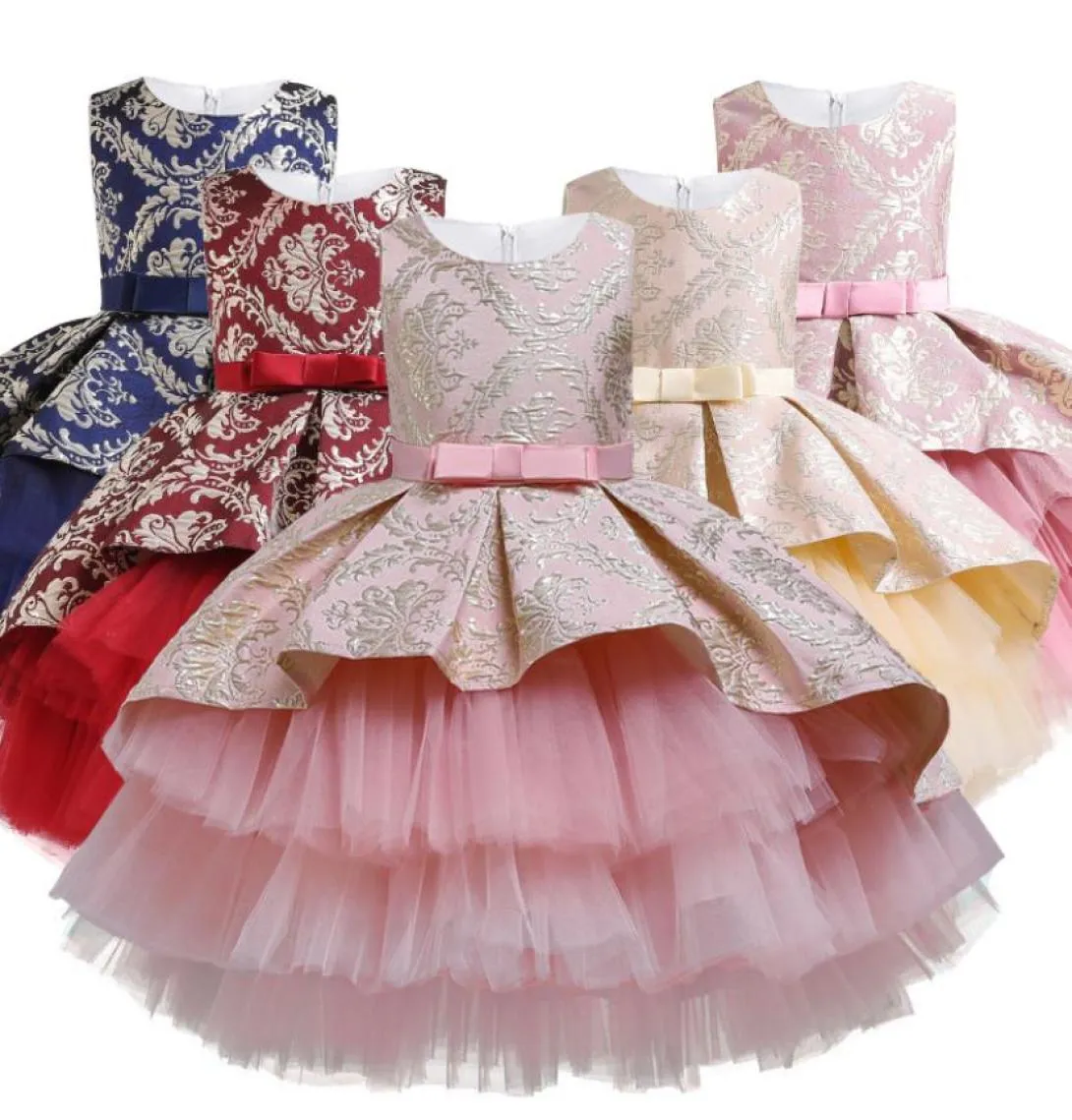 2020 hiver bébé fille Infantil dentelle princesse Tutu robe enfants robes pour filles rétro broderie fête anniversaire robe de noël F122791668