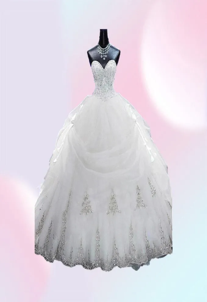 2017 16 Jaar Jurk Baljurken Debutante Quinceanera Jurken Kant Applicaties Organza Goud Kralen Lovertjes Maskerade Toga Custom M9728876