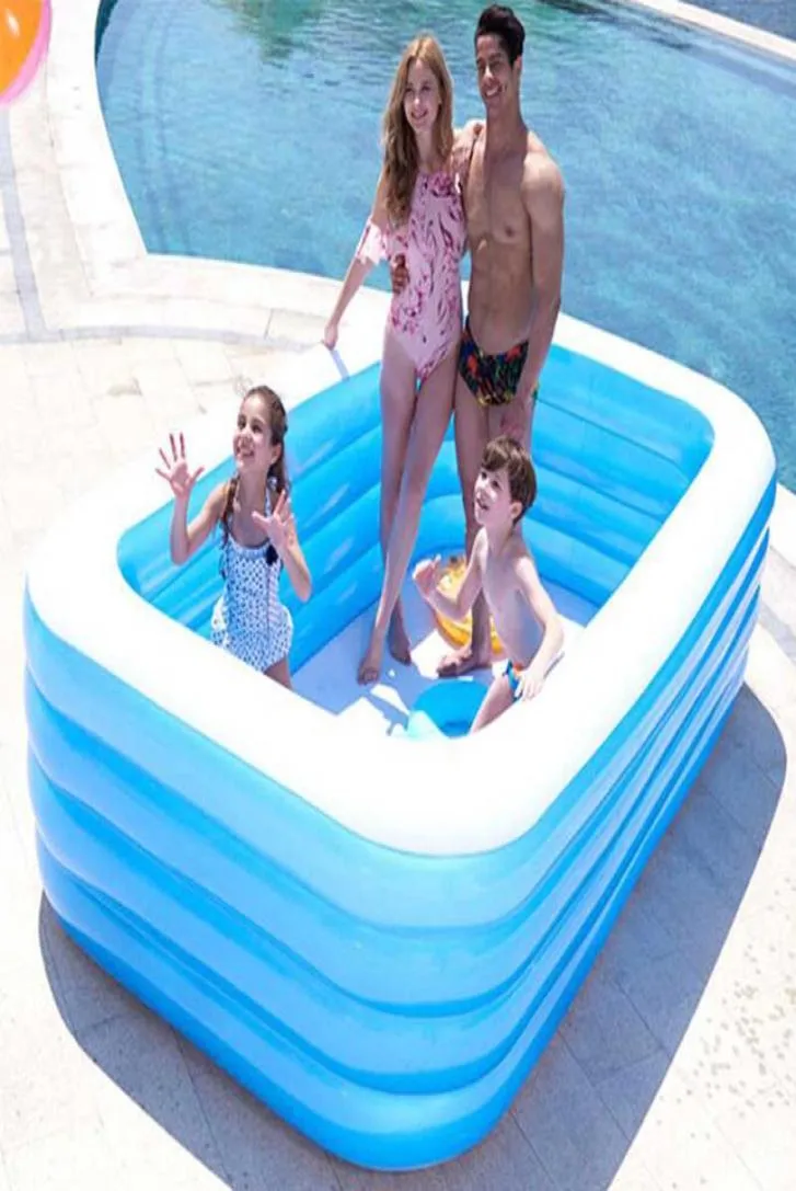 Uppblåsbar pool 1518226305M 34 lager förtjockade utomhus sommarspel Uppblåsbara pooler för vuxna barn x0713094249