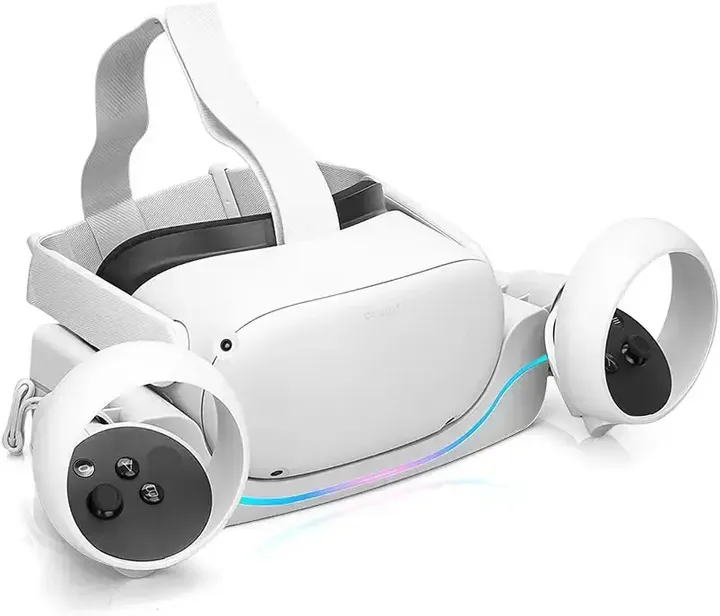 Dock di ricarica per accessori Meta Quest 3/3S Supporto display desktop VR per stazione di ricarica Oculus Quest 2 con indicatore LED  44