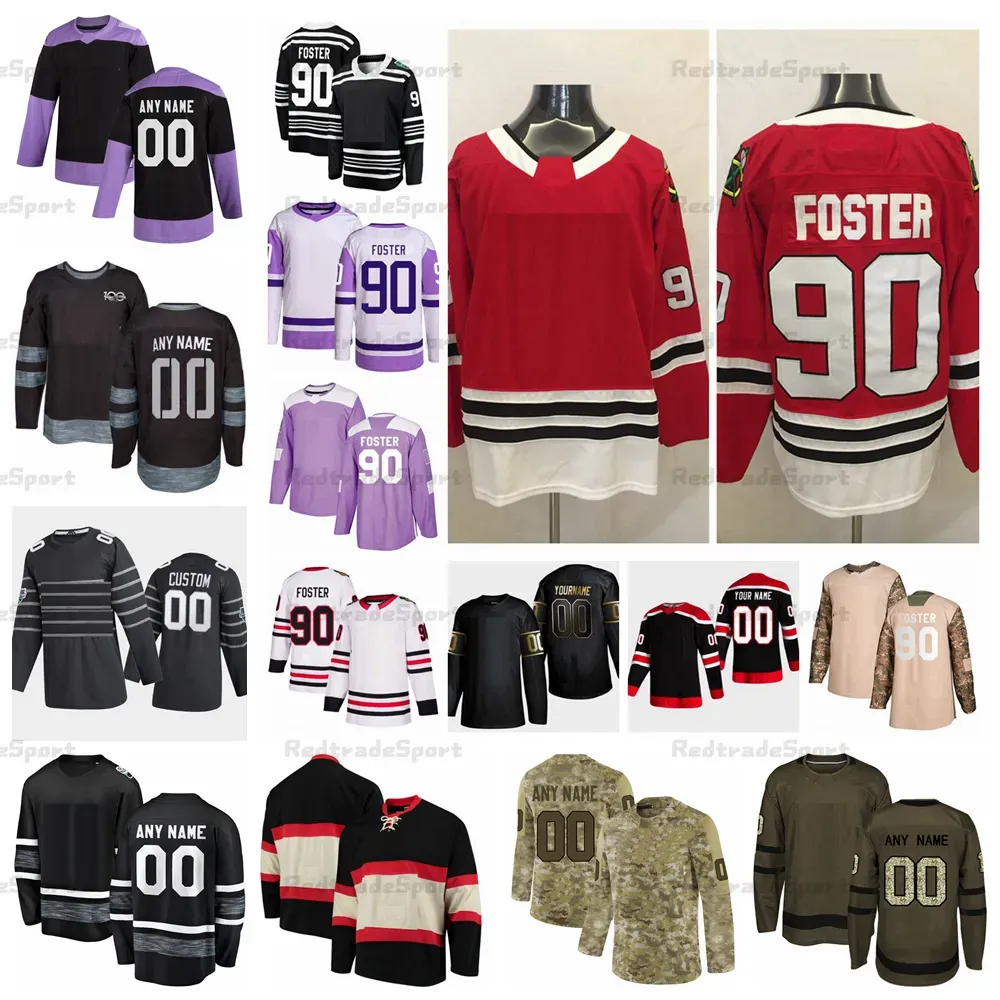 Goleiros de backup de emergência 90 Scott Foster Hockey Jerseys Contador que virou Goalie Seven Saves personalize o Dia dos Veteranos de Camo Classic Classic Classic