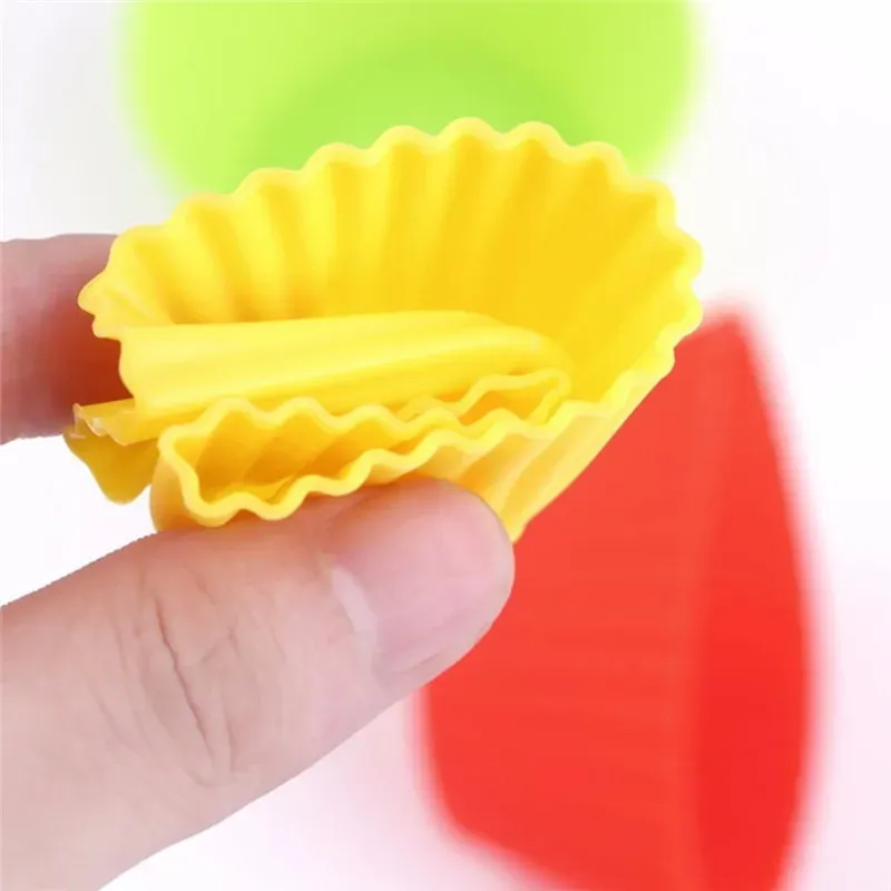 7cm Silicone Cake Cup Round Shaped Muffin Cupcake Baking Molds Home Kitchen Cooking Supplies Cake Decorating Tools