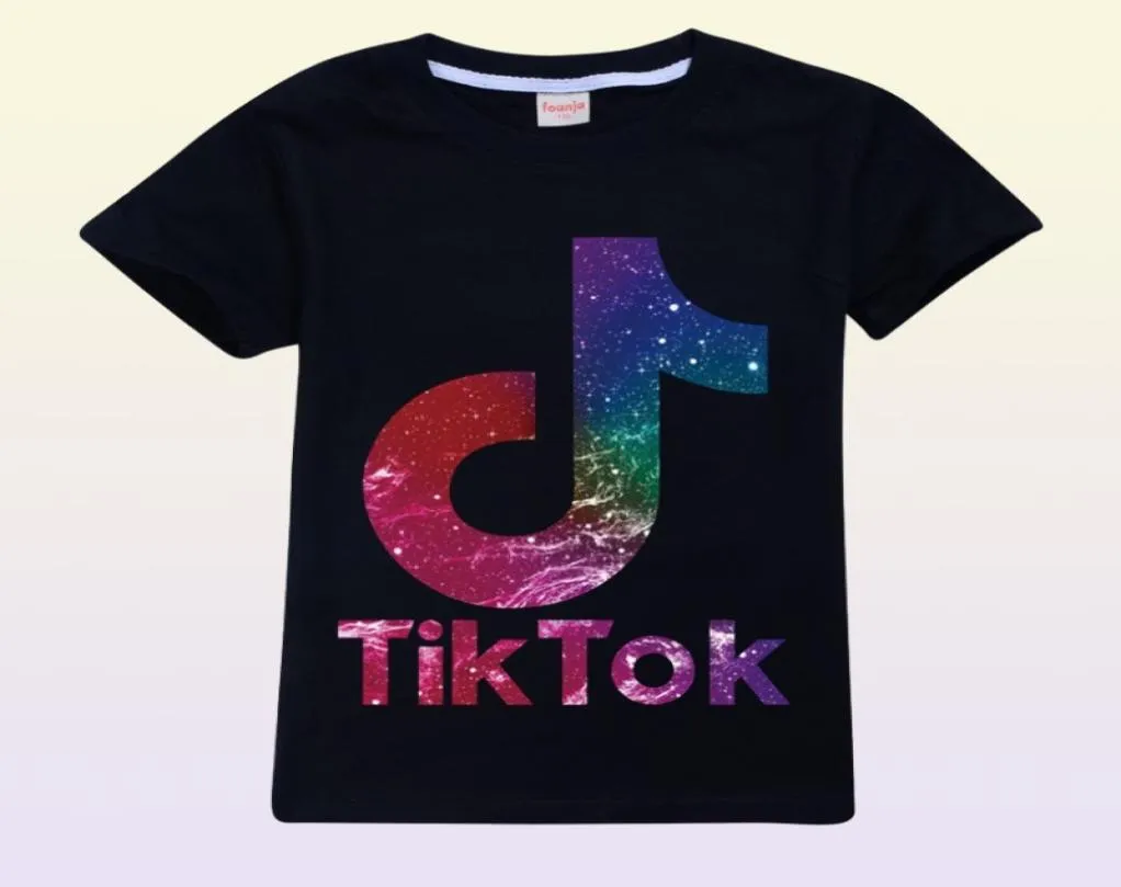 Camiseta de manga corta con aplicación de 12 colores Douyin, Camiseta de algodón, ropa para niños, camisetas para niños/niñas, camisetas Tik Tok para niños, camiseta 2840664
