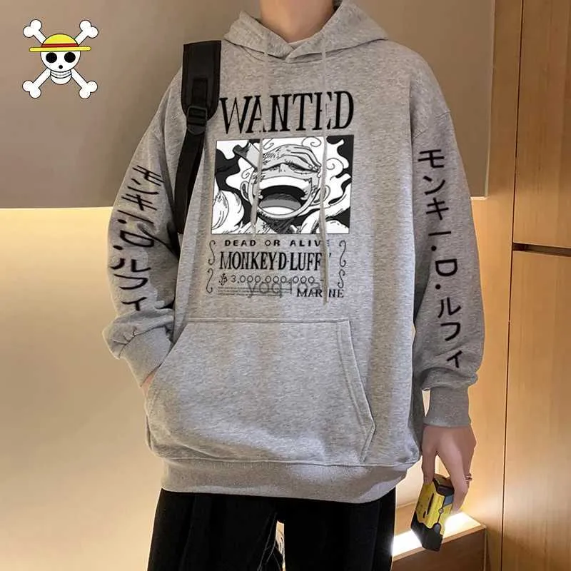 Felpe con cappuccio da uomo Felpe con cappuccio Anime One Piece più recenti Gear 5 Rufy Sun God Pullover con cappuccio Hot Harajuku Felpe stampate Abbigliamento casual unisex