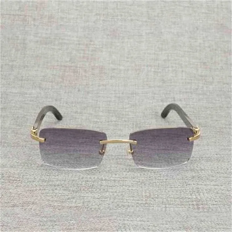 16% de réduction Vintage bois naturel hommes corne de buffle monture sans monture lunettes femmes pour accessoire extérieur Oculos carré Gafas 012NKajia nouveau