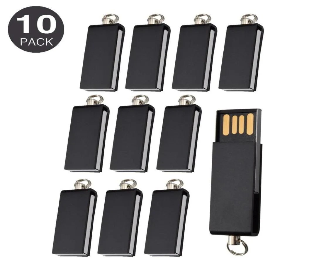 Bulk 10 stcs 64 MB Mini Swivel USB 20 Flash Drives Roterende pendrives Duimopslag voor PC MacBook USB Memory Stick Colorful3930281