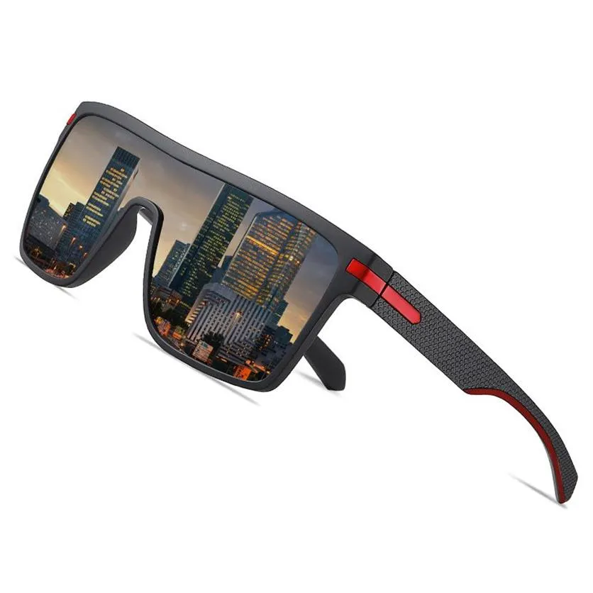 Brand Polarized Sunglasses Men Fashion Oversized Flexible Frame Square Male Sun Glasses For Driving Goggle Zonnebril Heren 220317159s