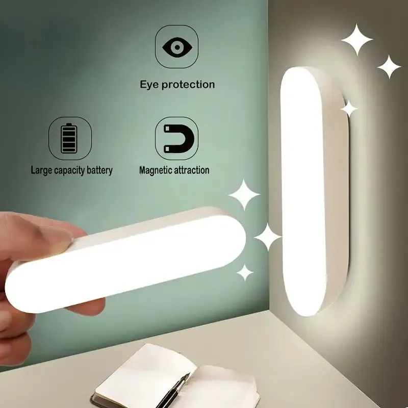 Protezione per gli occhi a LED Lettura Apprendimento Piccola lampada da scrivania Camera da letto Lampada da comodino Dormitorio per studenti Notte con presa di ricarica USB Piccola luce notturna