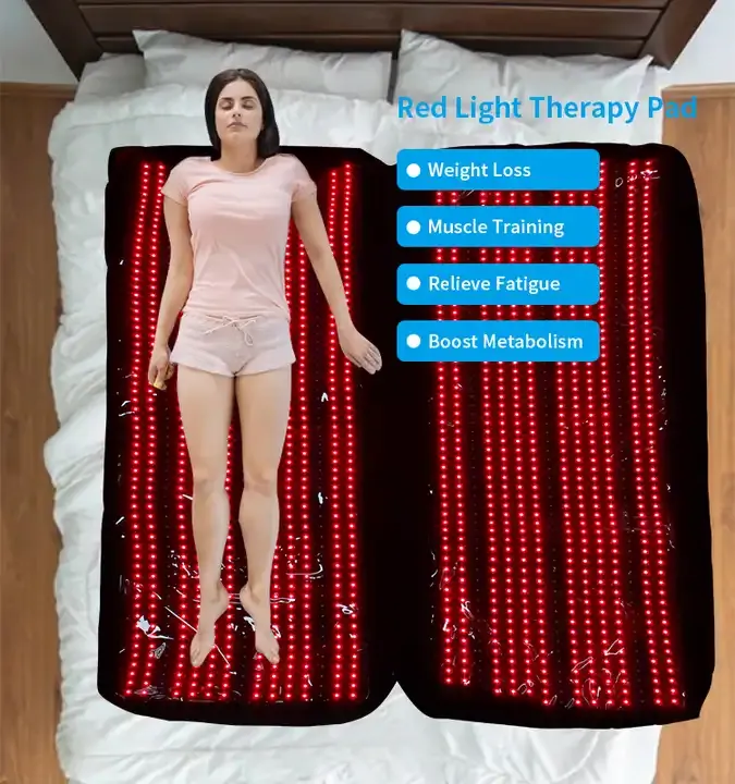 Cuidados com a pele led vermelho e próximo luz infravermelha terapia almofada vagens 660nm 850nm redfy cápsula terapia de luz vermelha cama esteira de corpo inteiro