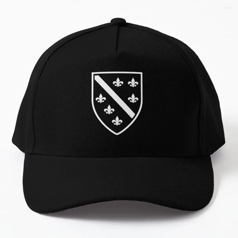 Ball Caps Bosnië BiH Bosnië-Herzegovina Origineel Crest In Zwart Wit Baseball Cap Paard Hoed Snapback Rave Heren Dames