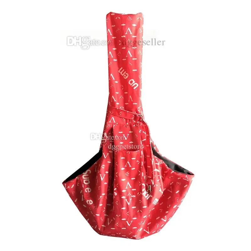 Carrier Designer Pet Sling Carrier Avec Lettre Classique Subway Mains