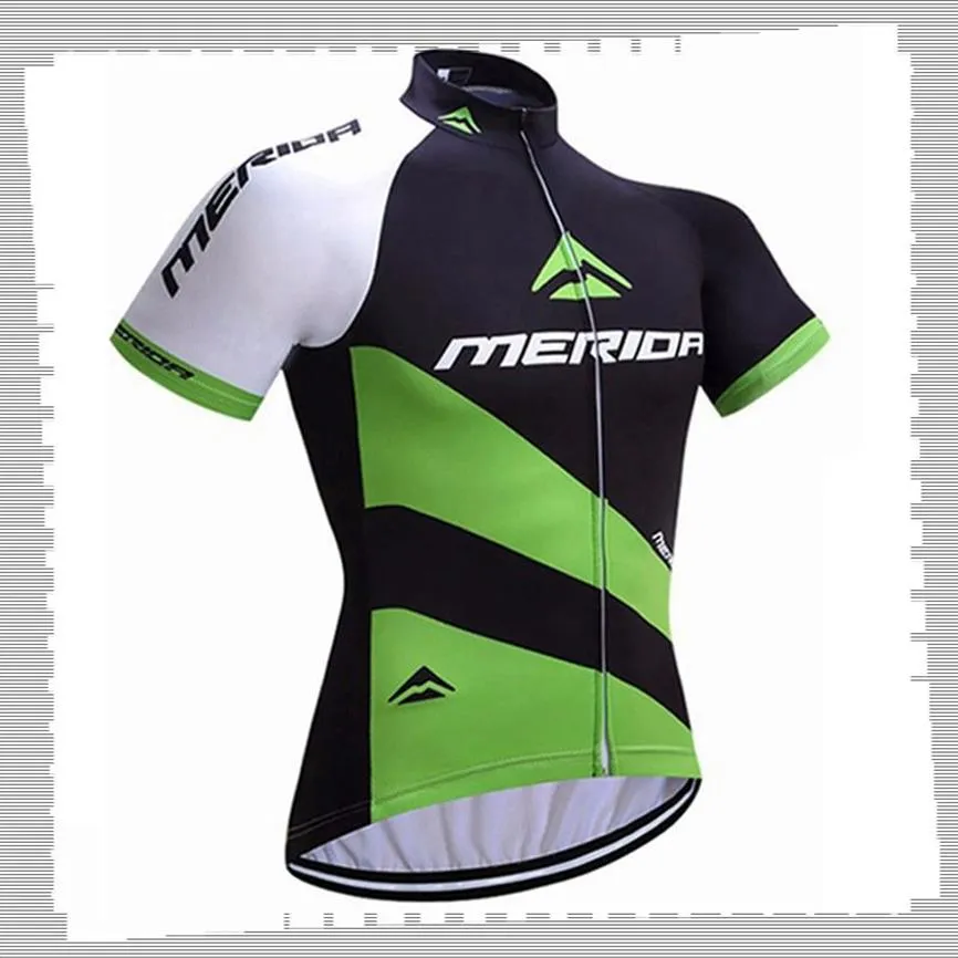 Bisiklet Jersey Pro Team Merida Mens Yaz Hızlı Kuru Spor Üniforma Dağ Bisiklet Gömlekleri Yol Bisiklet Üstleri Yarış Giysileri Outdoor245k