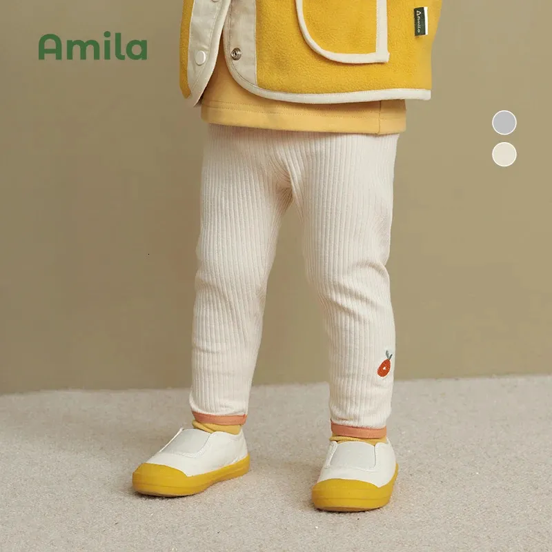 Amila enfants Leggings printemps et automne pantalons en coton serrés bébé filles pantalons chauds doux vêtements pour enfants 240105