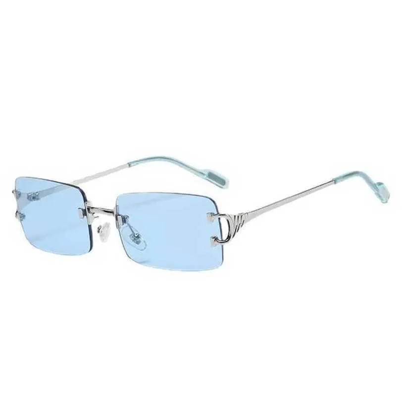 12% de réduction sur la vente en gros de nouveaux modèles individuels européens et américains sans monture, spectacle de photos de rue transfrontalier, mêmes lunettes de soleil, lunettes de soleil à la mode pour hommes et femmes