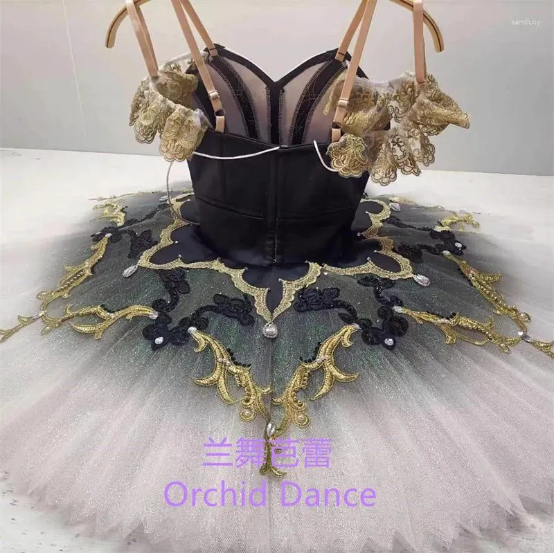 Palco desgaste contém forro profissional 12 camadas competição desempenho mulheres adultas meninas branco preto ballet tutu vestido