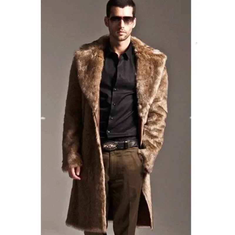 2023 Men's imitation mint fur collection growth winter clothing jacket fashionable windproof 240105