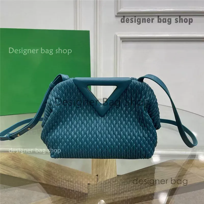 designer bag 10A Designer Luxury Point Shoulder Bag 8546B Tote Seagrass Calfskin Leather Blue 7A Quality Size