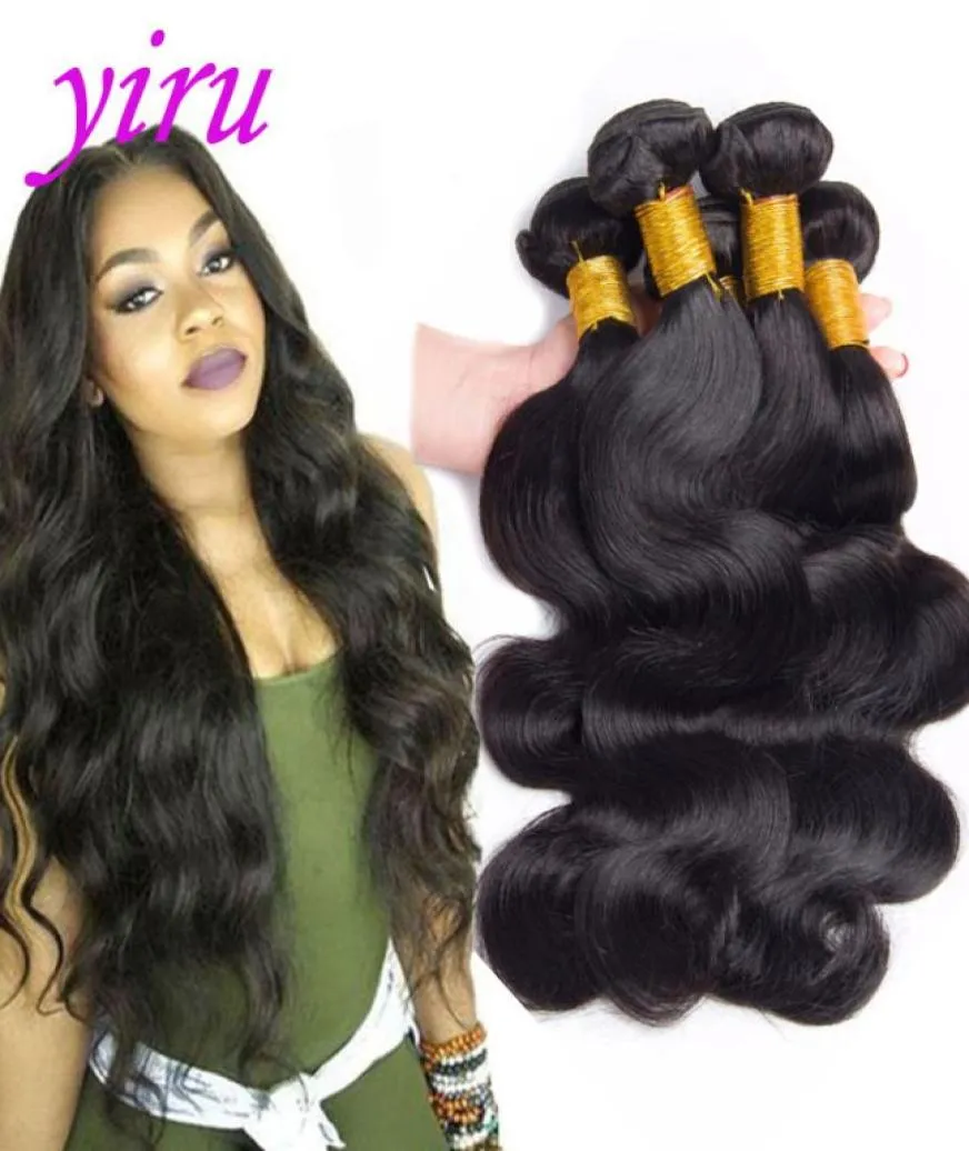 Indian Raw Virgin Human Hair 4 Bundles Body Wave Hair Extensions Cambodia Weaves 95100Gpiece 1030 tum Natural Color2347473