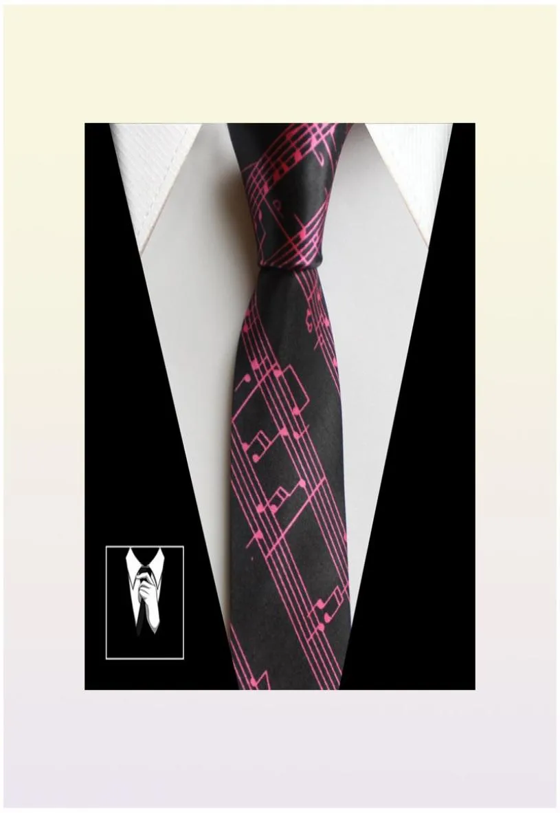 Mode Slim cravate musique Piano étudiant cou cravates cadeaux pour hommes papillon chemise musique Tie3288641