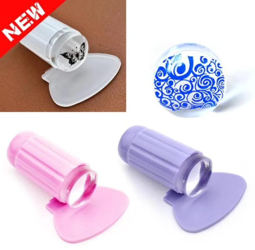 وصول جديد صريح jelly stamper art stamper clear silicone marshmallow nail stamper scraper set stamp stamp stamp