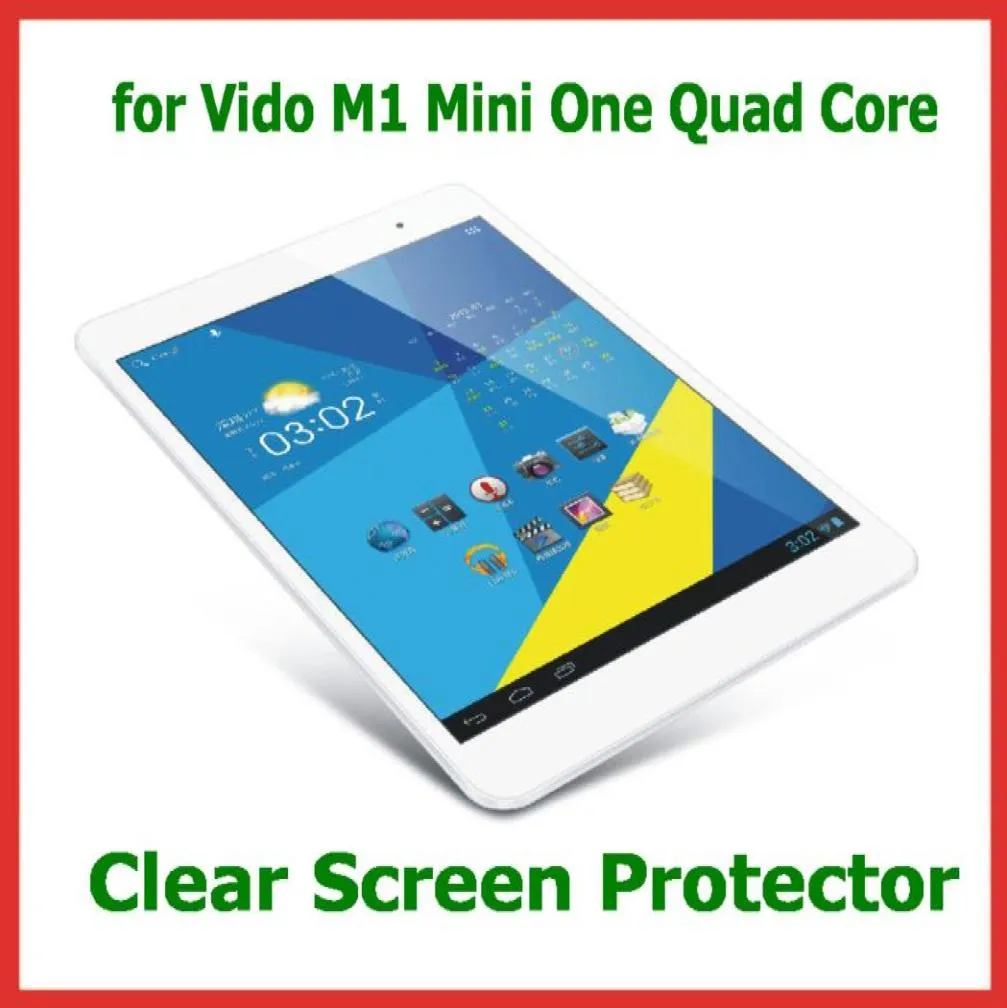 10 Uds Protector de pantalla completa transparente para tableta PC de 79 pulgadas Vido M1 Mini One Quad Core película protectora tamaño 197x132mm5843017