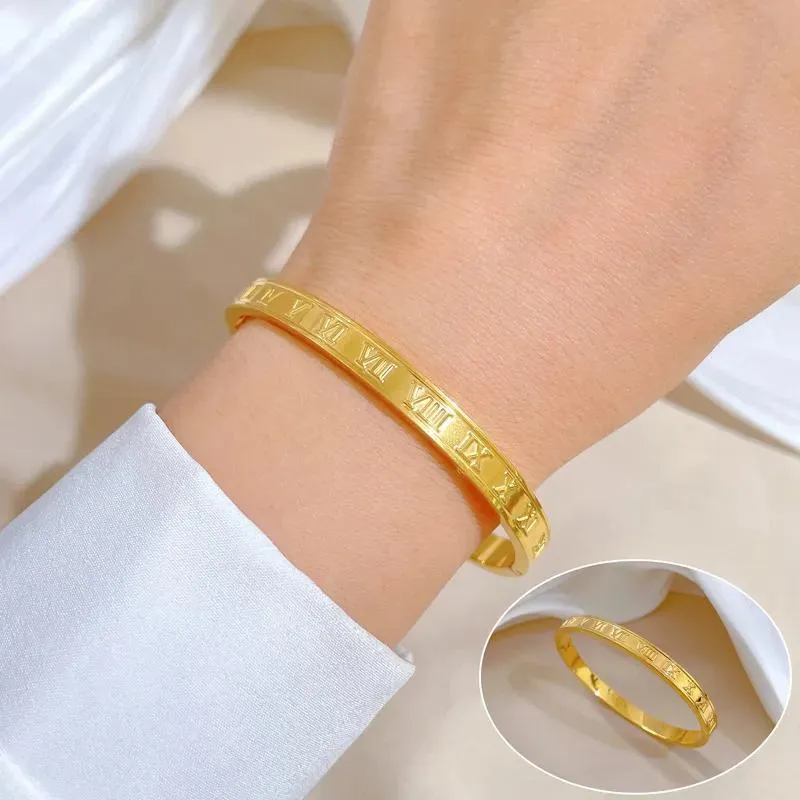 Brazalete de oro Pulsera Brazaletes de diseño para mujeres Pulsera de acero inoxidable de titanio para hombre Joyería de plata chapada en oro de 18 quilates Bracel de diamantes