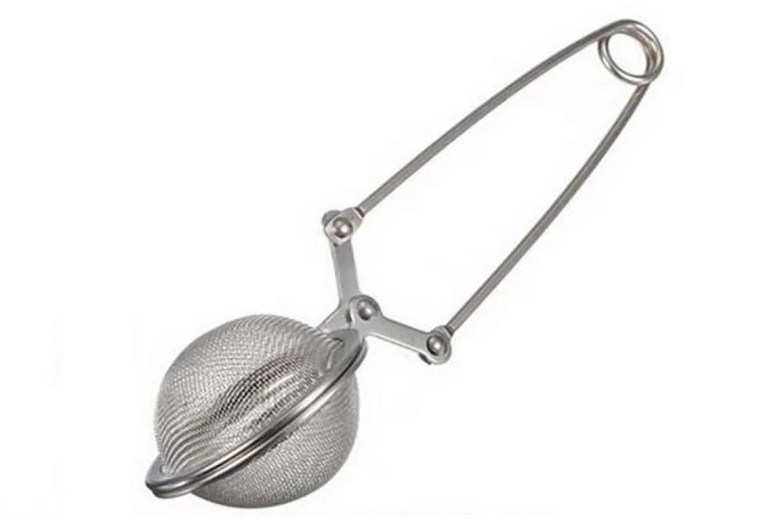 TEA TOOLS HELA LOOK SPRING ROINELESS STÅLKONT MESH BALL INFUSER FILTER TESSPOON