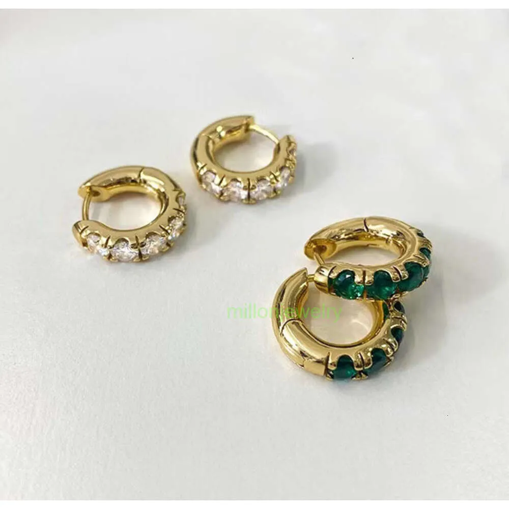 bottegaly venettaly earrings French Light Luxury Grandmother Green Diamond Earrings Versatile Palace Female Earrings Small Fragrance Live Broadcast Female Earr