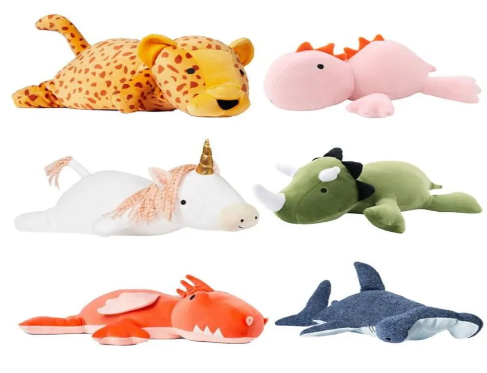 38 cm gros dinosaure pondéré en peluche jouet dessin animé animaux en peluche oreiller peluches bébé compagnon cadeau d'anniversaire pour enfants filles 5828821