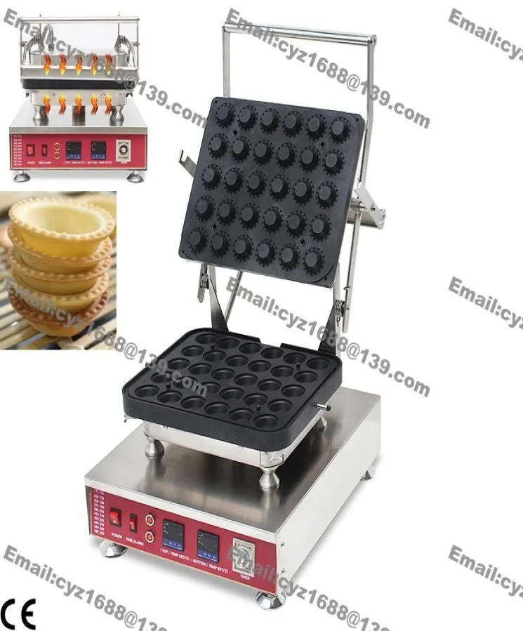 Commerciële Anti-aanbak 110v 220v Elektrische 30pcs Mini Eitaartje Pie Baker Maker Machine met Verwisselbare Mold Plate6815244