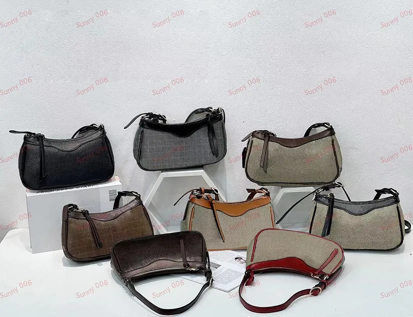 Omuz çantası lüks tasarımcı baskılı ızgara nokta deri crossbody çanta hobo bagaj alt koltuk paketi moda çanta eyer çantaları satchel