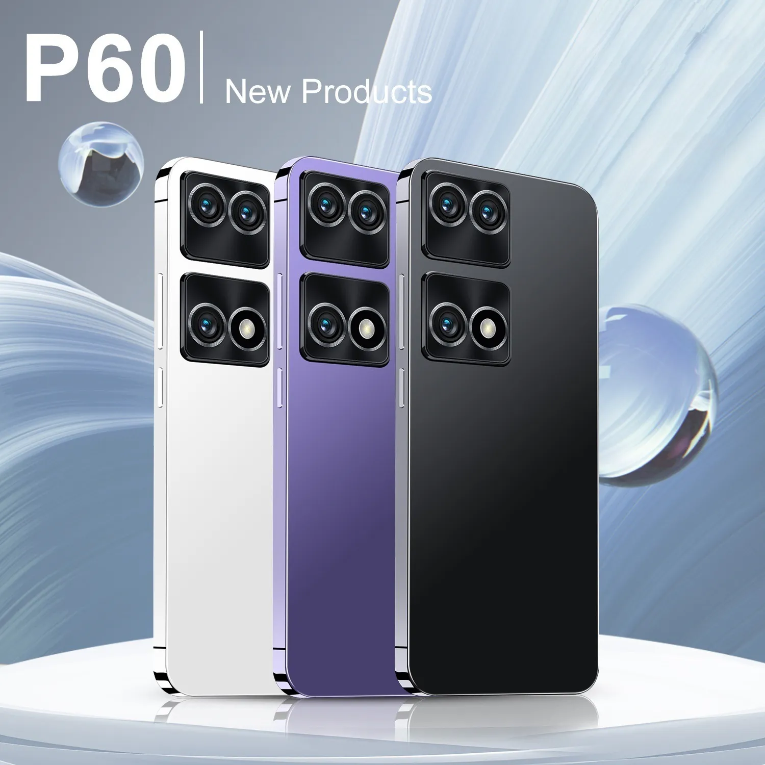 P60 5G Versione globale Smartphone da 7,0 pollici 16 GB+1 TB Camera 48 MP+72 MP Android 13.0 Sistema Dual Sim 10 core 6800Mah Capacità batteria Qualcomm 8 Gen 2