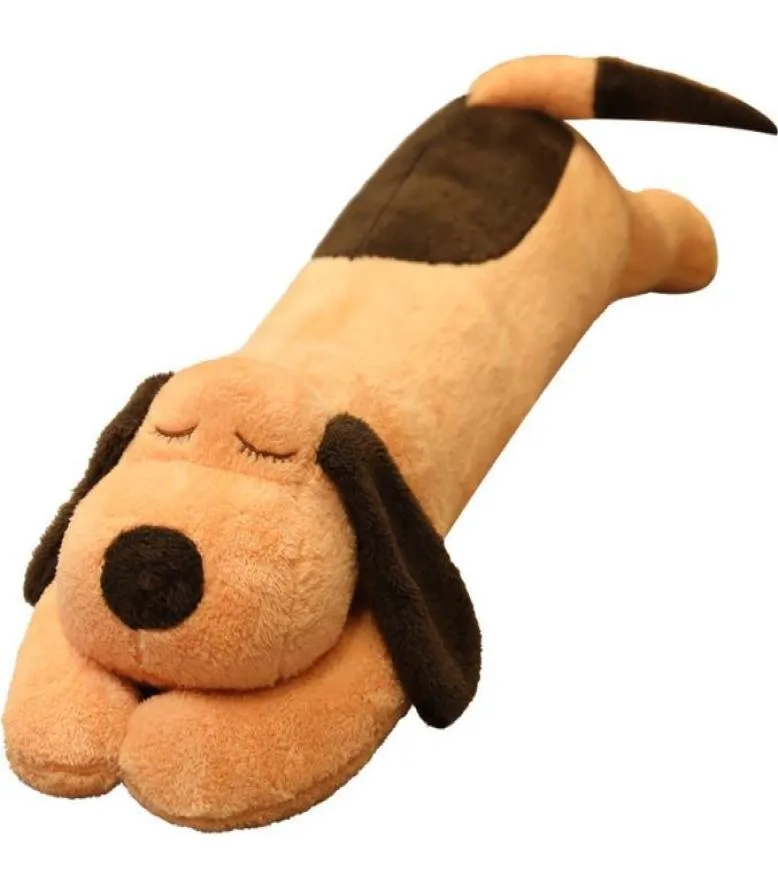 60 cm couché style Kawaii chien chiffon poupée mignon peluche usine pincer jambe pour accompagner dormir long oreiller lit grandes poupées entier1704165