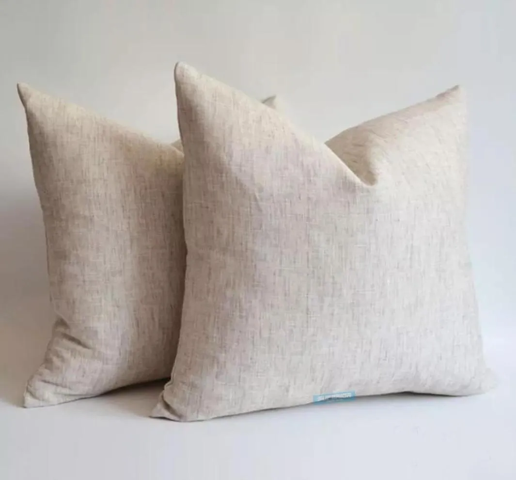 1 pcs ALL SIZES LinenCotton Blended Natural Gray Pillow Case Gray Blank Linen Pillow Cover 240gsm Natural Fine Linen Cushion Cove5416909