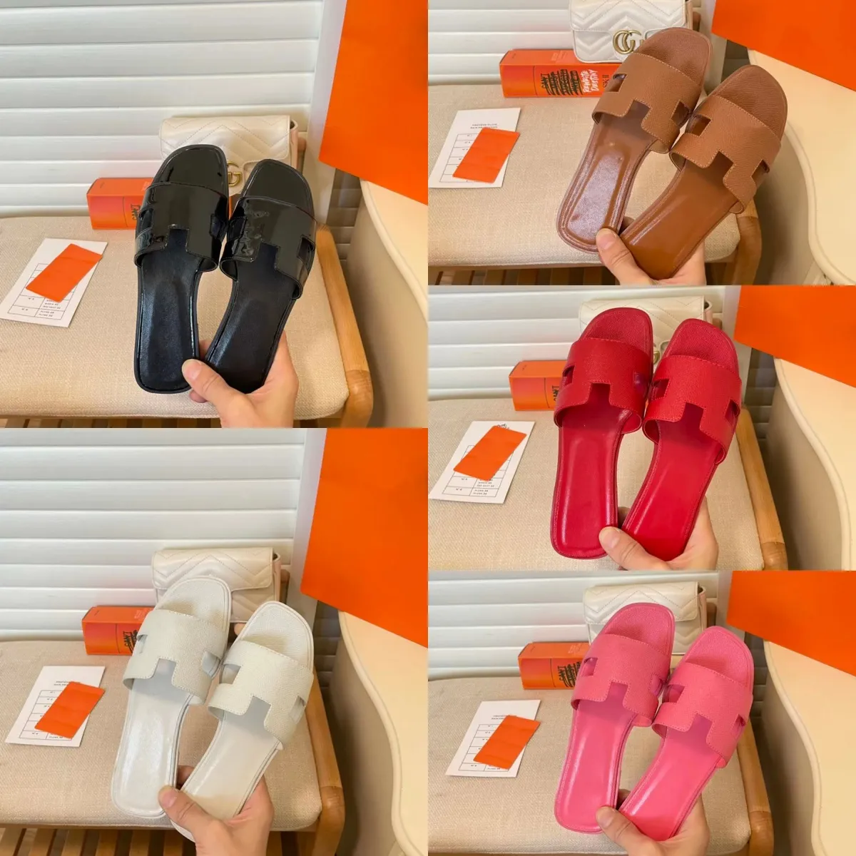 Designer-Sandalen, Damen-Hausschuhe, Leder, Gummi, flache Sandalen, Luxurys, Blumen-Slipper, Slipper, Gear Bottoms, Sliders, Sommer-Strandschuhe