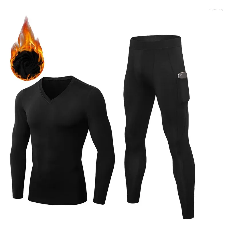 Sous-vêtements thermiques pour hommes, vêtements thermiques à séchage rapide, ensembles longs, Compression, sueur polaire, hiver