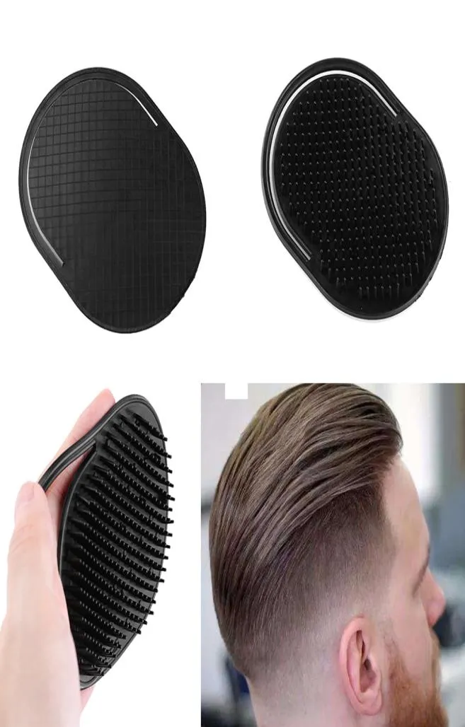 Taşınabilir cep saç tarağı parmak seti küçük yuvarlak saç fırçası şampuan saç bakım fırçası kafa derisi masaj siyah tarak moda stil t3331334