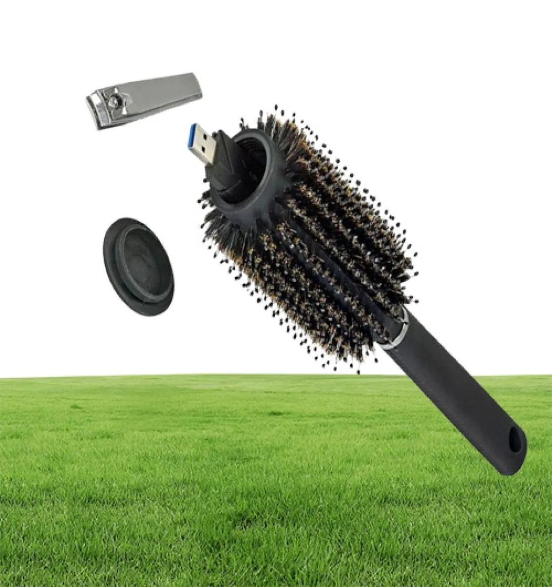 Pędzel do włosów czarny skrytka bezpieczna dywersja Secret Security Hair Szczęść Ukryte kosztowności puste pojemnik do zabezpieczenia domu tajne przechowywanie7103479