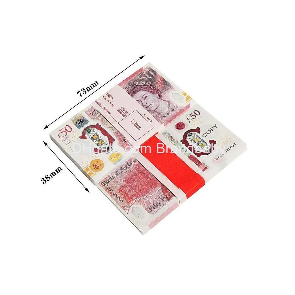 novelty games movie money uk pounds gbp bank game 100 20 notes authentic film edition movies play fake cash casino po dhh1d