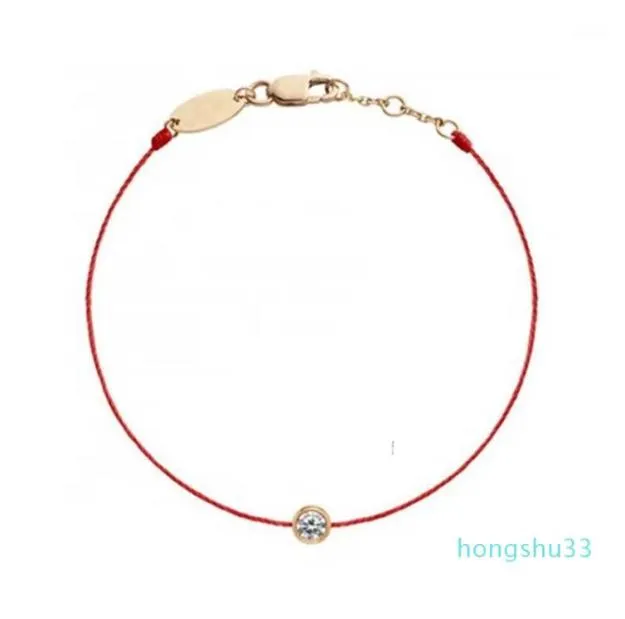 Bracelets pour femme à fil entier Redline chaîne en acier inoxydable 316L femmes Bracelet fleur de prunier corde rouge Bracelet2478409